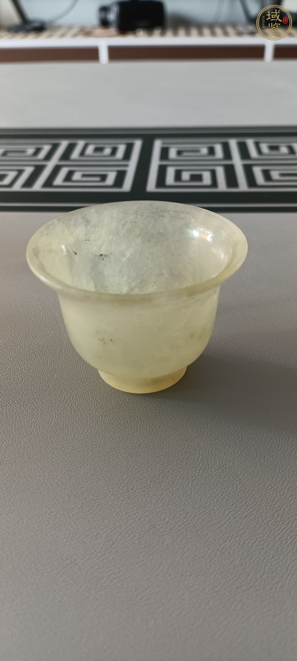 古玩玉器岫玉雕“素紋杯”真品鑒賞圖