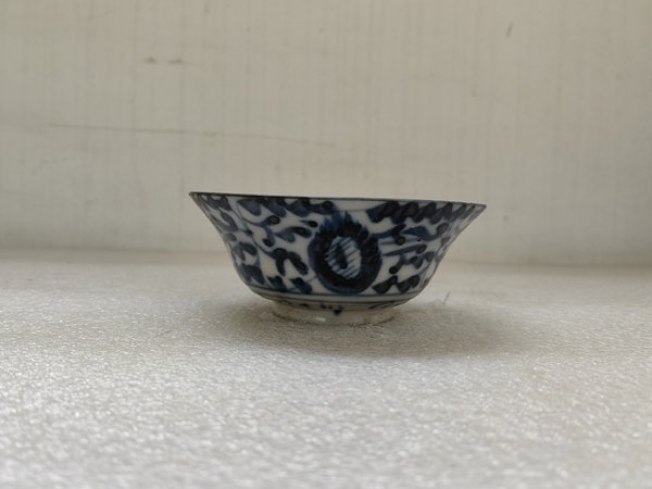 古玩陶瓷青花鳳眼茶碗拍賣,當前價格567元