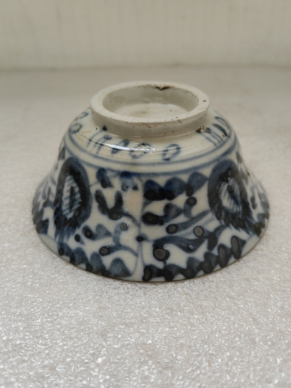 古玩陶瓷青花鳳眼茶碗拍賣,當前價格567元