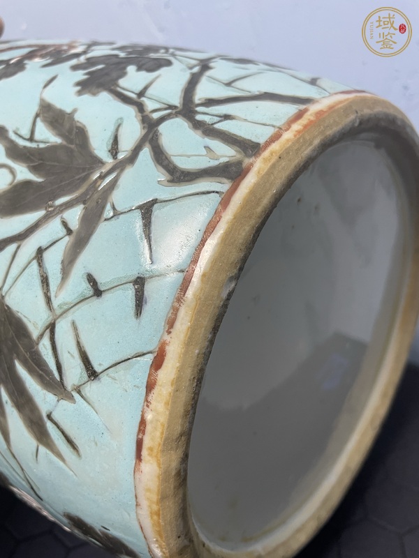 古玩陶瓷花間龍紋粉彩瓶真品鑒賞圖