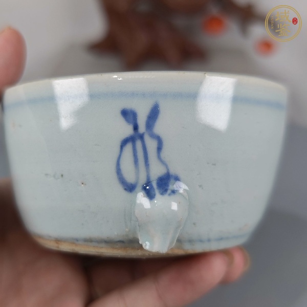 古玩陶瓷青花三足爐真品鑒賞圖