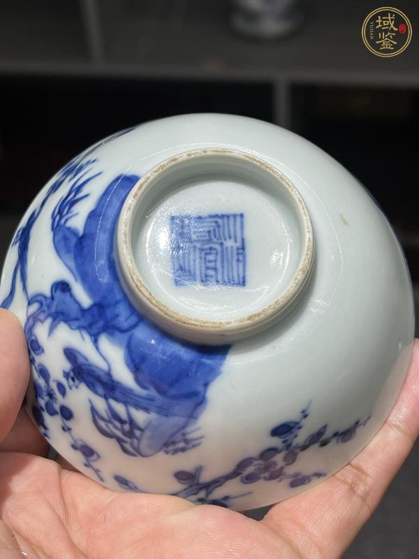 古玩陶瓷青花魁星點(diǎn)斗圖茶碗真品鑒賞圖