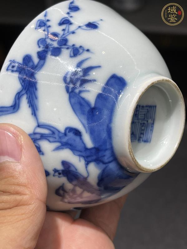 古玩陶瓷青花魁星點(diǎn)斗圖茶碗真品鑒賞圖