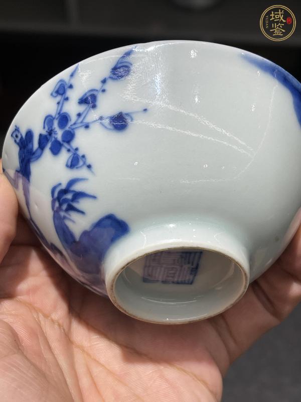 古玩陶瓷青花魁星點(diǎn)斗圖茶碗真品鑒賞圖