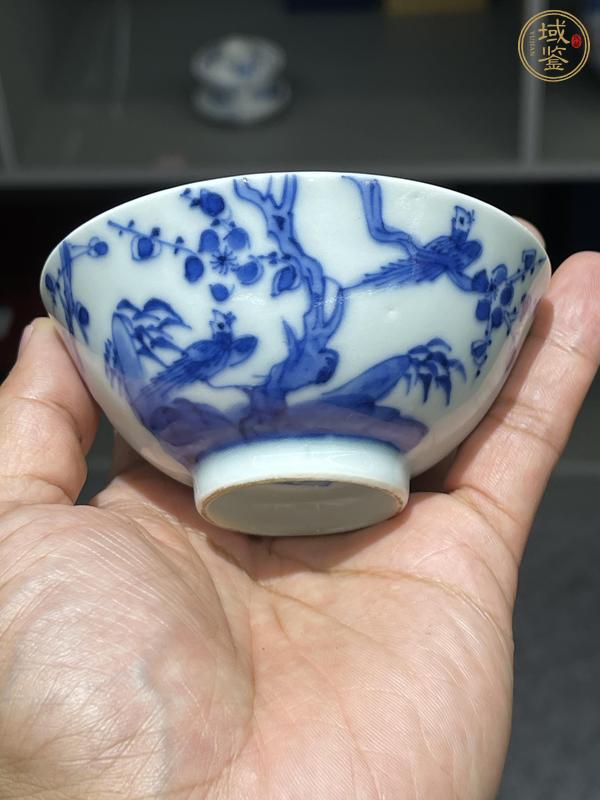 古玩陶瓷青花魁星點(diǎn)斗圖茶碗真品鑒賞圖