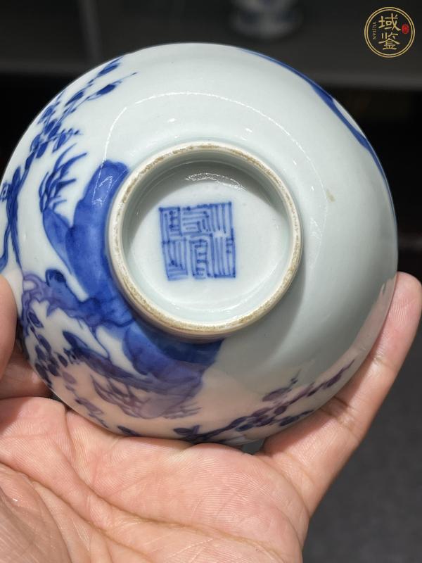 古玩陶瓷青花魁星點(diǎn)斗圖茶碗真品鑒賞圖