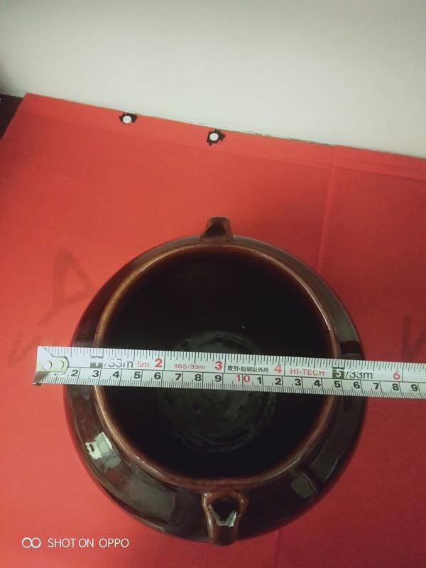 古玩陶瓷清代醬釉雙系罐拍賣,當前價格856元