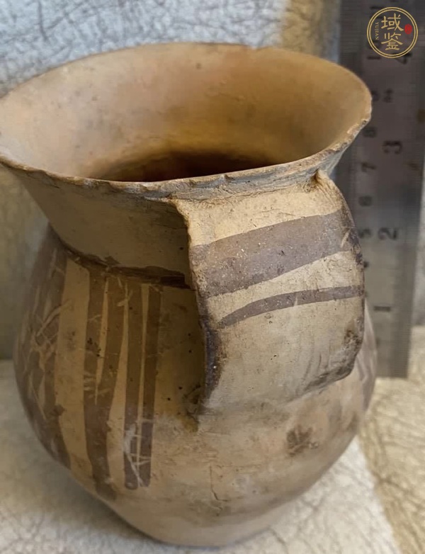 古玩陶瓷彩陶雙耳罐真品鑒賞圖