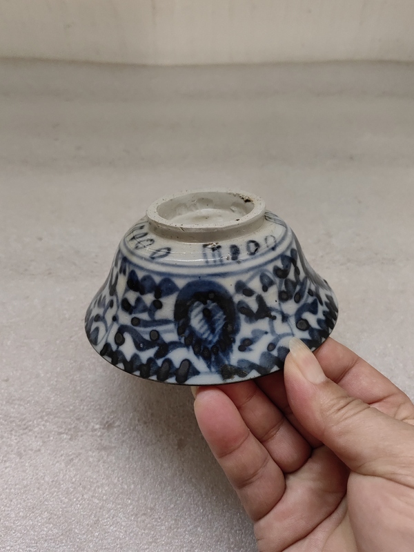 古玩陶瓷青花鳳眼茶碗拍賣,當前價格567元