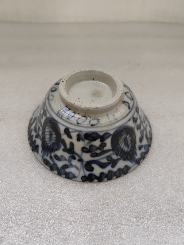 古玩陶瓷青花鳳眼茶碗拍賣,當前價格567元