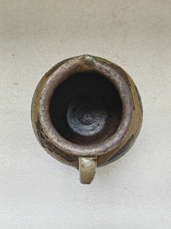 古玩陶瓷黃釉刻花卉紋花澆拍賣,當(dāng)前價(jià)格567元
