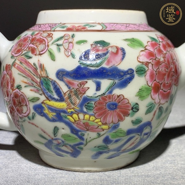 古玩陶瓷花鳥紋粉彩執(zhí)壺真品鑒賞圖