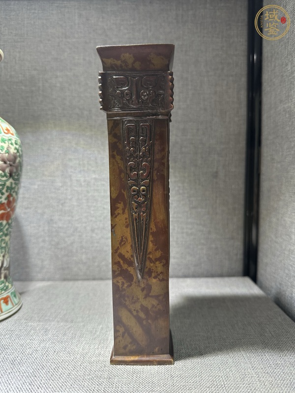 古玩銅器銅香筒真品鑒賞圖