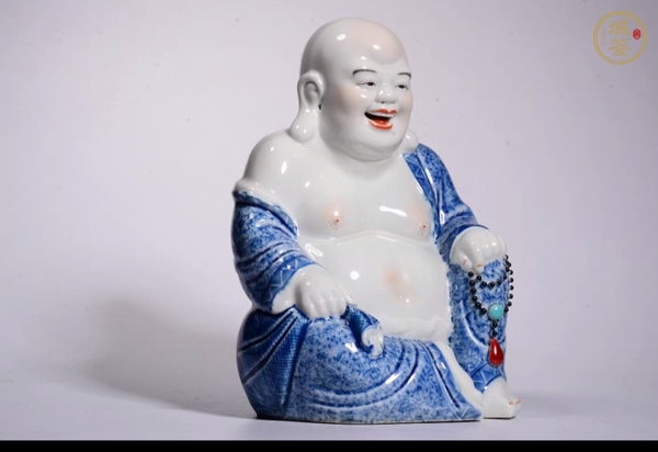古玩陶瓷彌勒佛塑像真品鑒賞圖