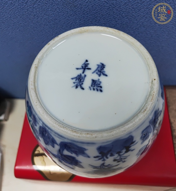 古玩陶瓷青花花鳥紋茶葉罐真品鑒賞圖