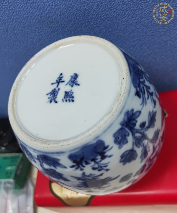 古玩陶瓷青花花鳥紋茶葉罐真品鑒賞圖