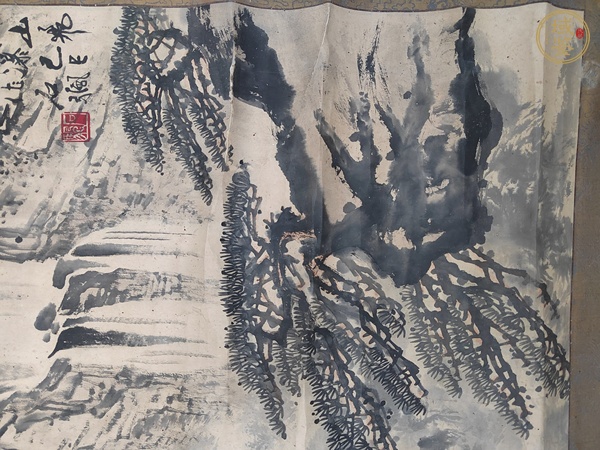 古玩字畫黃山飛瀑真品鑒賞圖