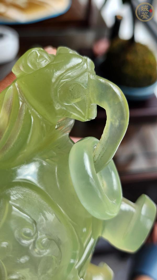 古玩玉器岫玉雕“雙耳三足爐”真品鑒賞圖