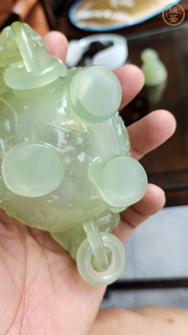 古玩玉器岫玉雕“雙耳三足爐”真品鑒賞圖