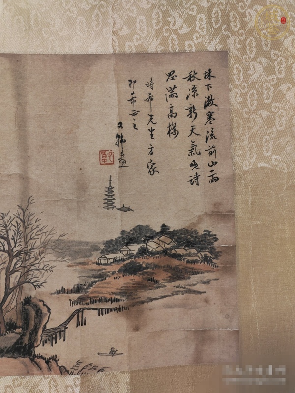 古玩字畫詩(shī)思滿高樓真品鑒賞圖