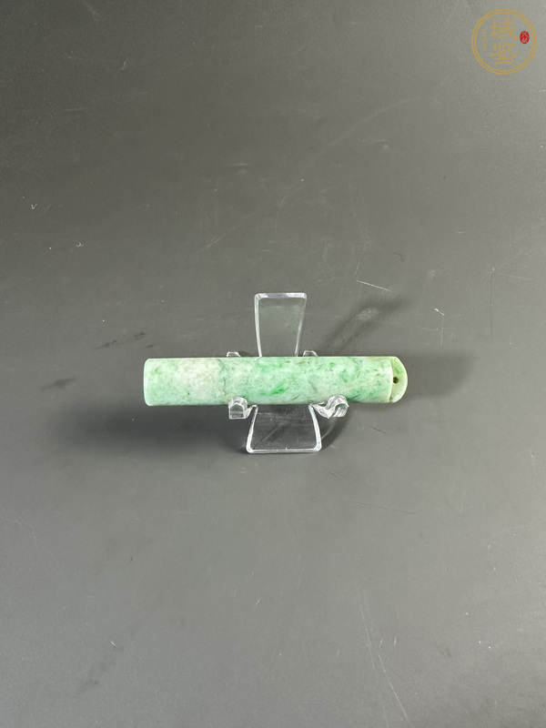 古玩玉器天然翡翠翎管真品鑒賞圖