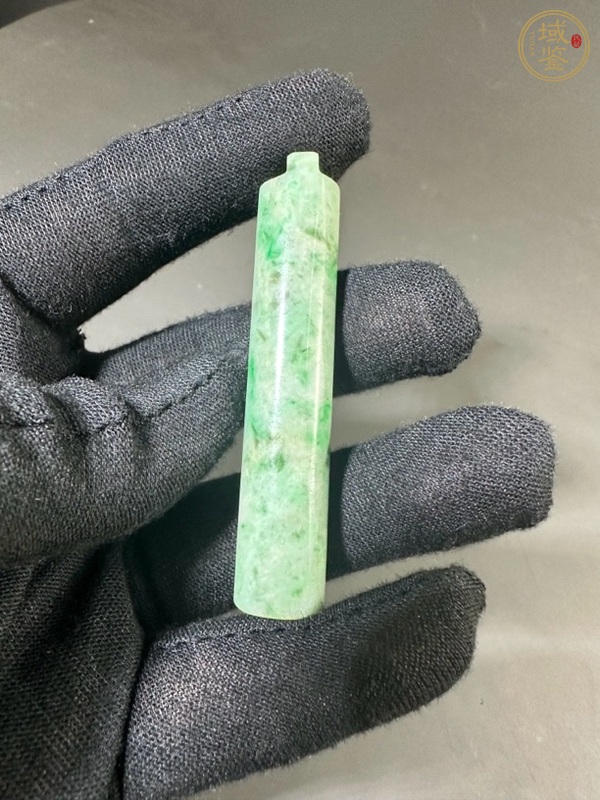 古玩玉器天然翡翠翎管真品鑒賞圖