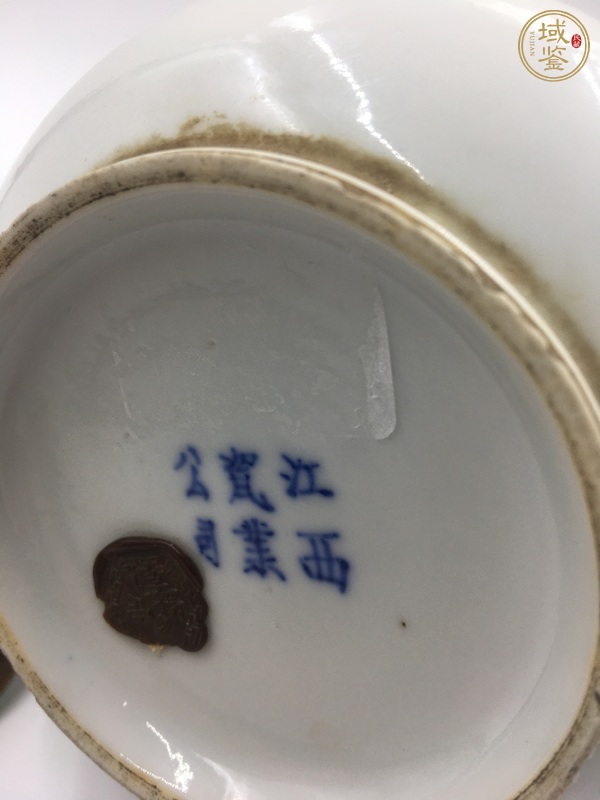 古玩陶瓷粉彩花鳥花卉紋茶壺真品鑒賞圖