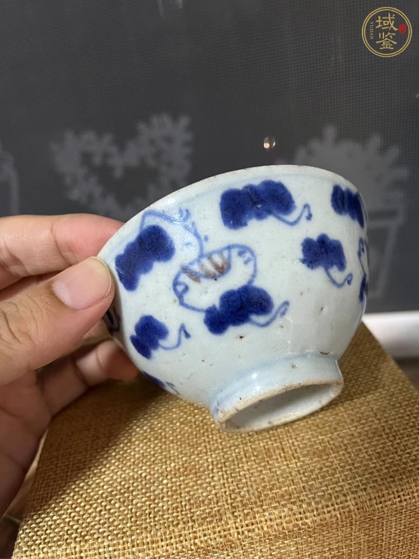 古玩陶瓷青花釉里紅杯真品鑒賞圖