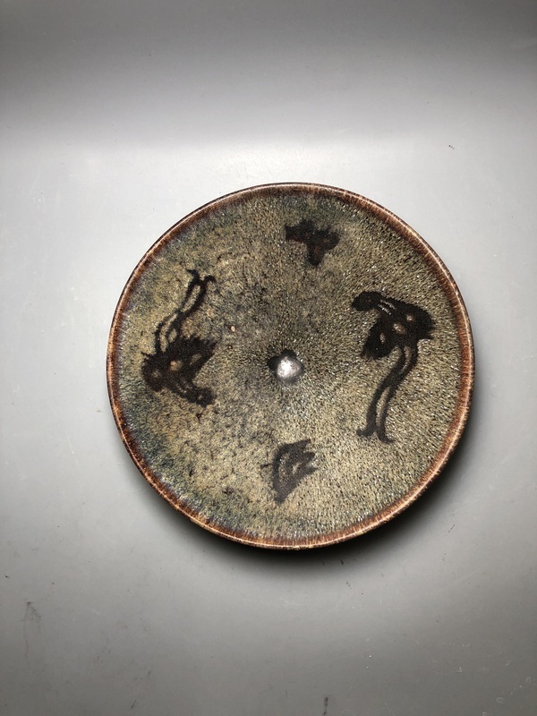 古玩陶瓷南宋吉州窯雙鳳茶盞（大拍館藏）拍賣，當(dāng)前價格10000元