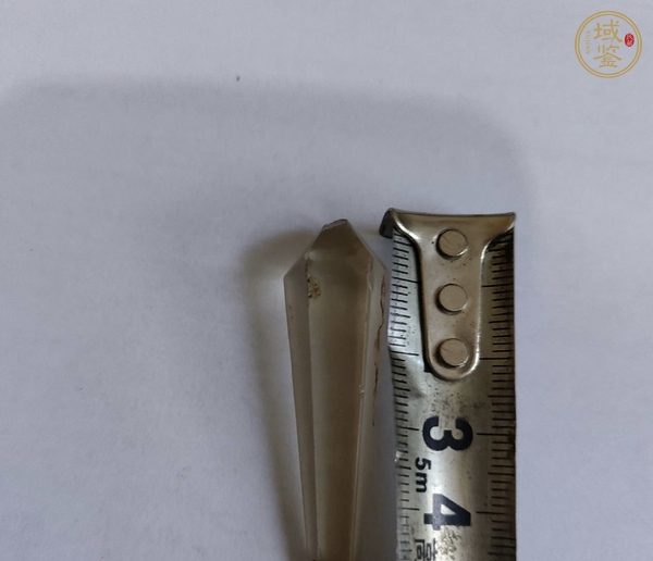 古玩玉器清代水晶帽尖真品鑒賞圖