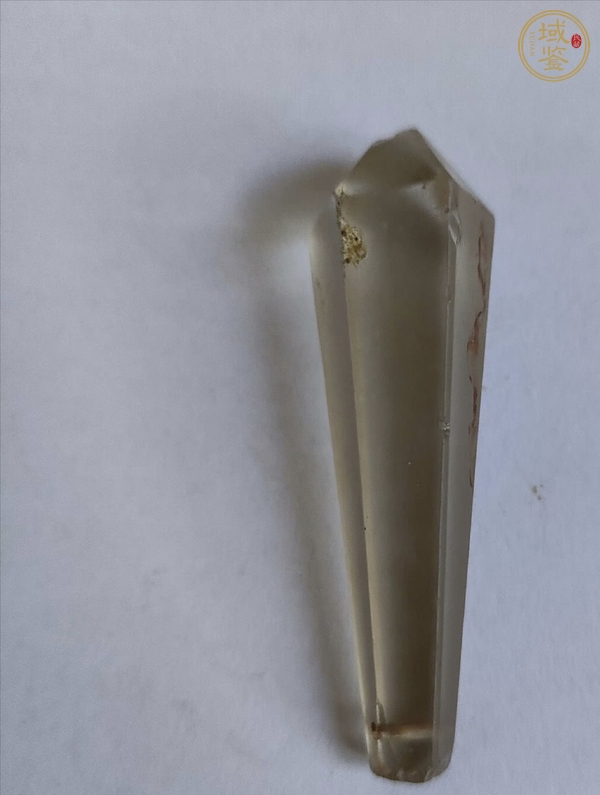 古玩玉器清代水晶帽尖真品鑒賞圖