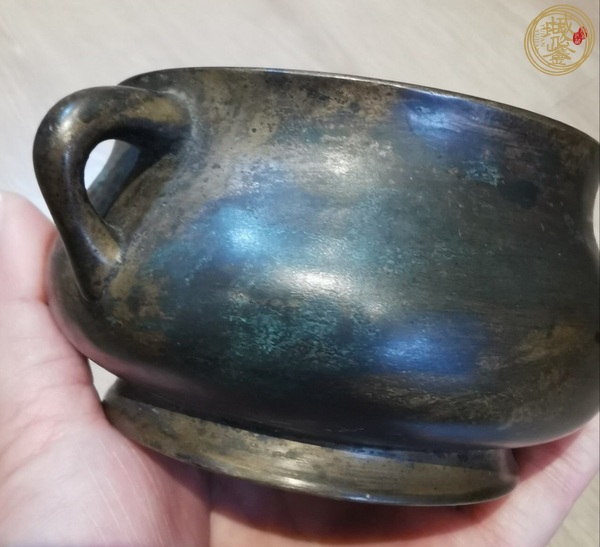 古玩銅器蚰龍耳爐真品鑒賞圖