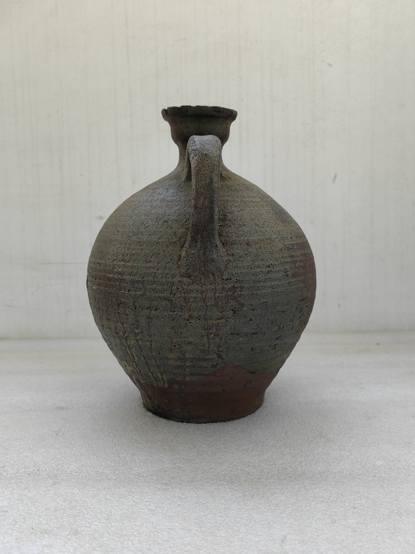 古玩陶瓷褐釉花澆拍賣,當前價格678元