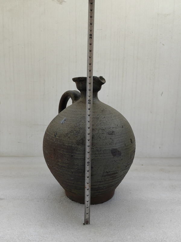 古玩陶瓷褐釉花澆拍賣,當前價格678元