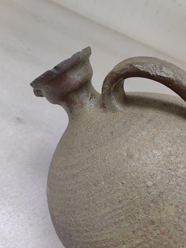 古玩陶瓷褐釉花澆拍賣,當前價格678元