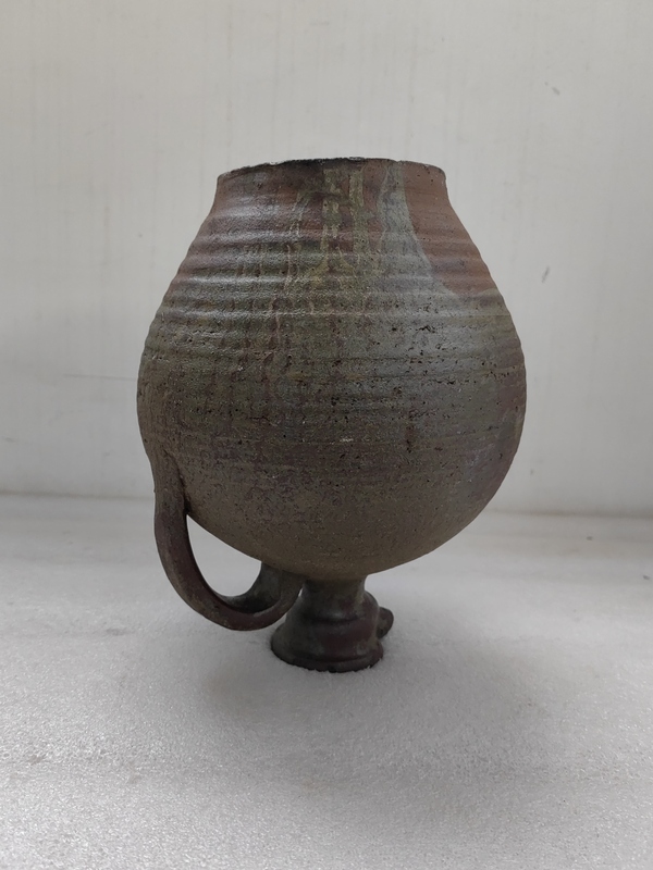古玩陶瓷褐釉花澆拍賣,當前價格678元