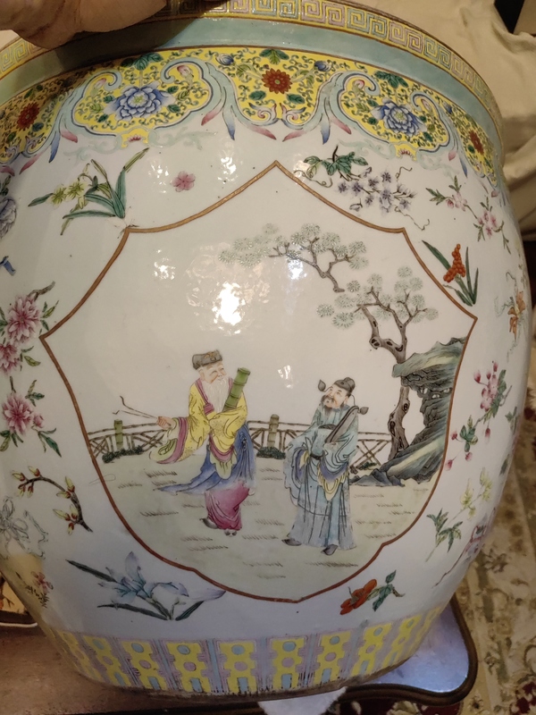 古玩陶瓷粉彩開光八仙人物畫缸拍賣,當前價格128888元