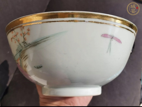 古玩陶瓷三星高照?qǐng)D粉彩碗真品鑒賞圖