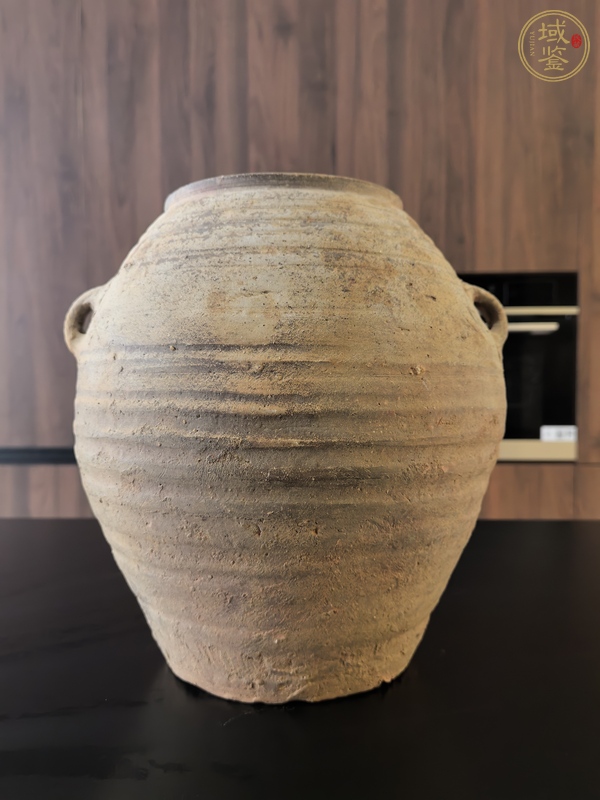 古玩陶瓷灰陶雙系罐真品鑒賞圖
