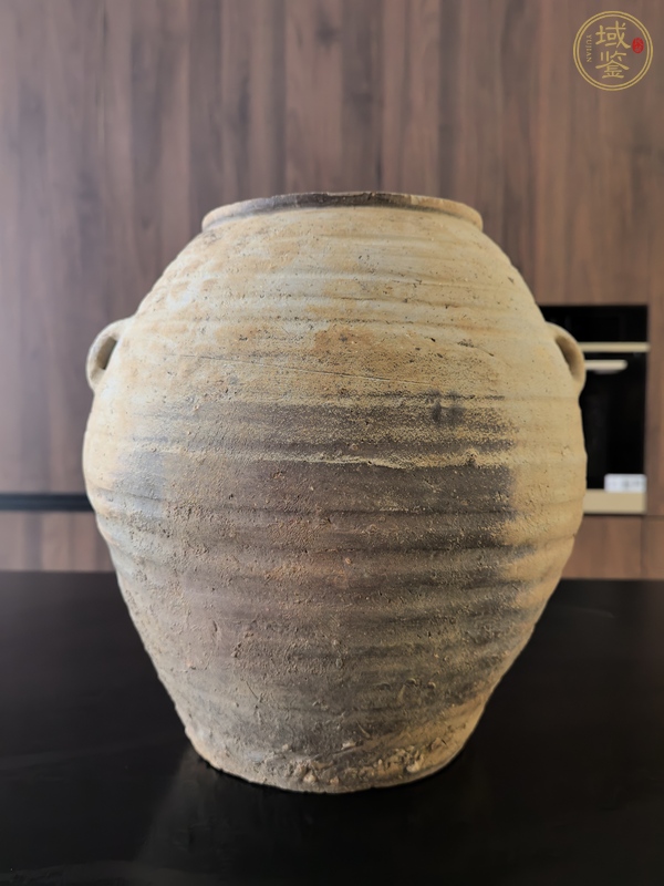 古玩陶瓷灰陶雙系罐真品鑒賞圖