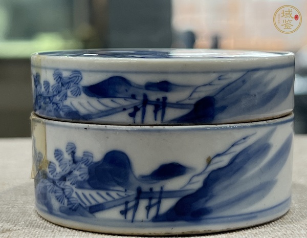 古玩陶瓷印泥盒真品鑒賞圖