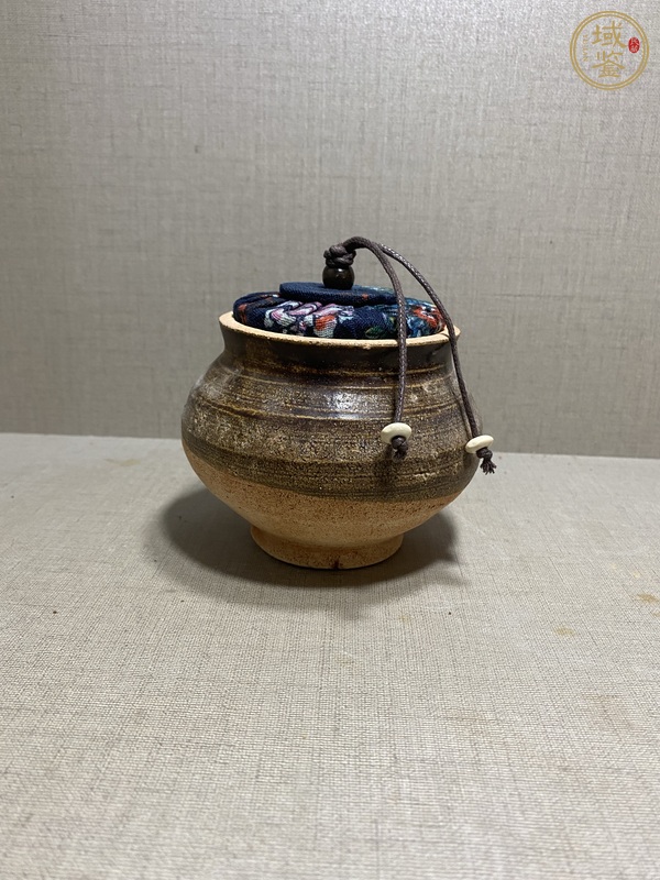 古玩陶瓷吉州窯褐釉茶入真品鑒賞圖