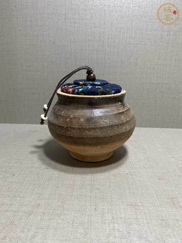 古玩陶瓷吉州窯褐釉茶入真品鑒賞圖