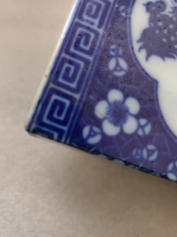 古玩陶瓷青花獅子繡球圖脈枕拍賣,當前價格450元