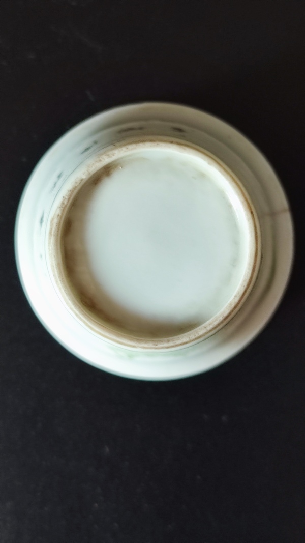 古玩陶瓷綠彩山水紋馬蹄杯拍賣,當前價格350元