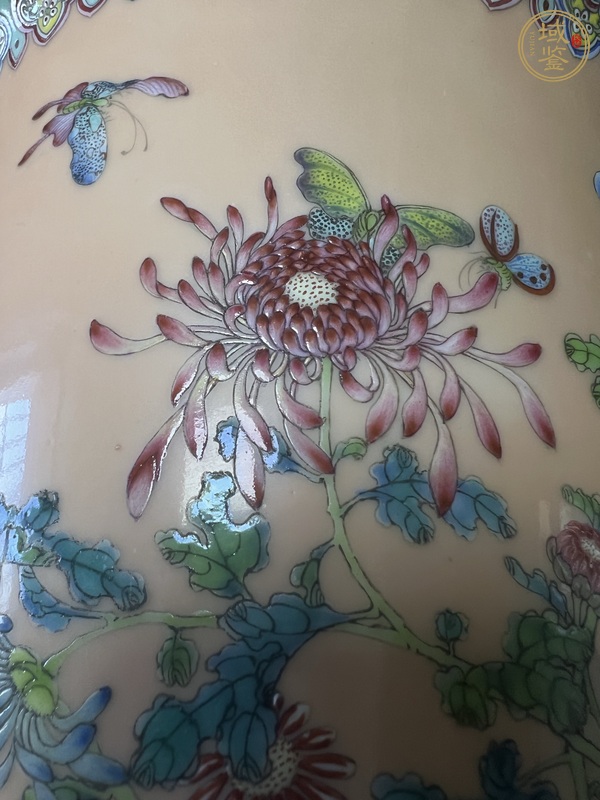 古玩陶瓷花鳥紋花盆真品鑒賞圖