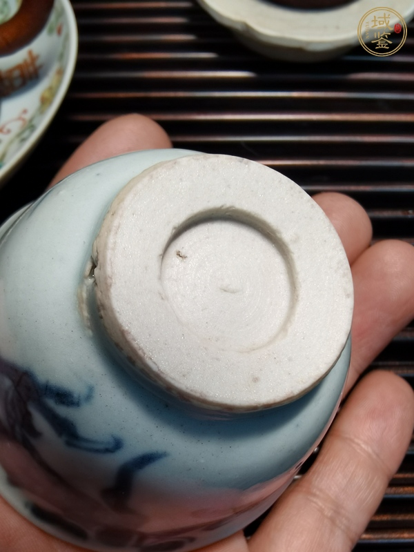 古玩陶瓷青花過強龍紋茶碗真品鑒賞圖