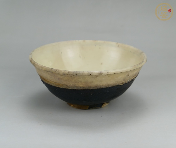 古玩陶瓷磁州窯緇素品種茶碗真品鑒賞圖