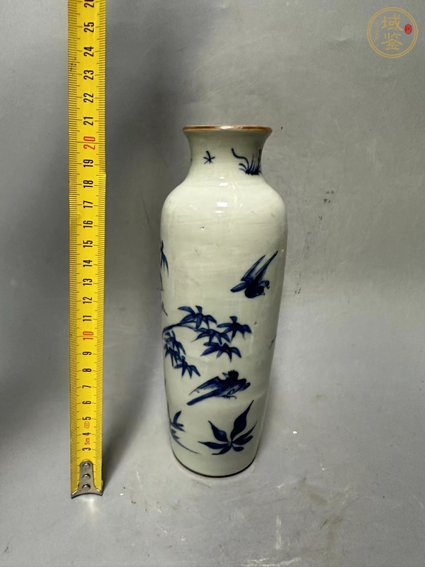 古玩陶瓷青花筒瓶真品鑒賞圖