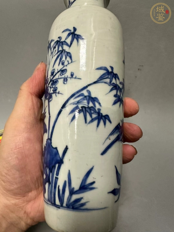 古玩陶瓷青花筒瓶真品鑒賞圖